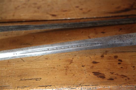 A 17th century swept hilt rapier,